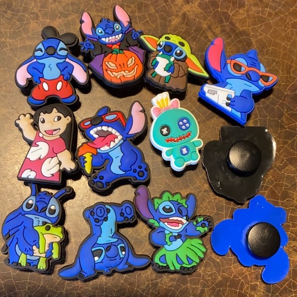 Stitch croc crocs Shoes shoe charm set BRAND NEW lilo stitch scrump doll jibbitz - Picture 2 of 3